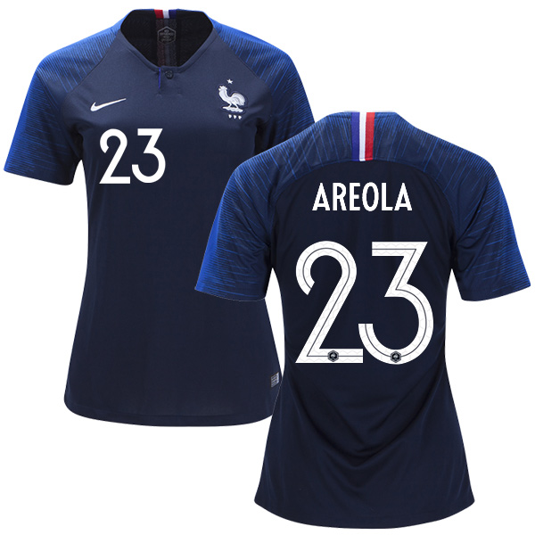 Women's France #23 Areola Home Soccer Country Jersey - Click Image to Close